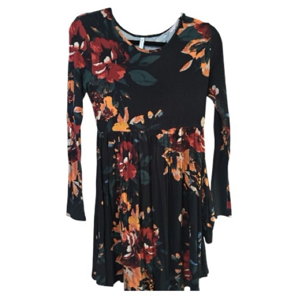 Autumn Floral Long Sleeve Dress